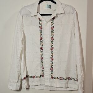 Kith Windowpane Eyelet Ainslie Buttondown Size LARGE